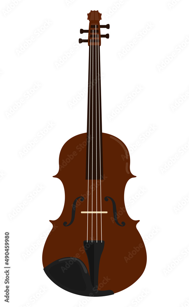 Fototapeta premium 弦楽器(バイオリン・ヴィオラ）本体のベクターイラスト素材