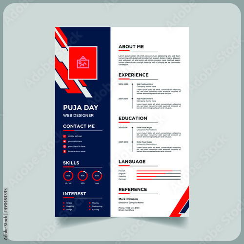 Web designer cv or resume template