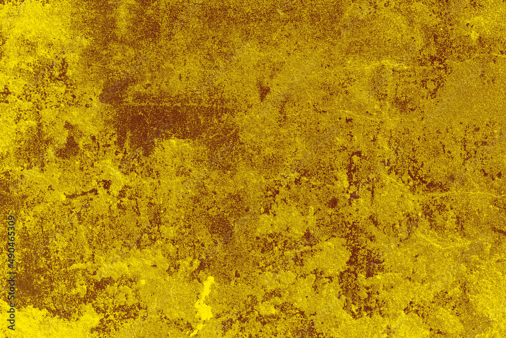 Golden color rustic surface of old cement plaster wall for texture background Golden color rustic surface of old cement plaster wall for texture background