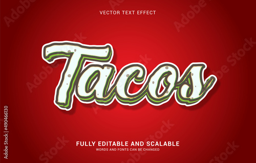 editable text effect, Tacos style