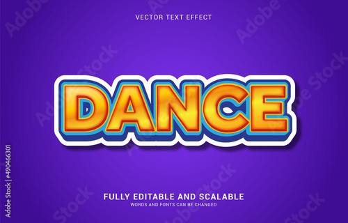 editable text effect, Dance style