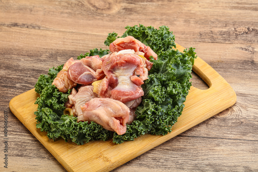 Raw chicken stomach for cooking Raw chicken stomach for cooking