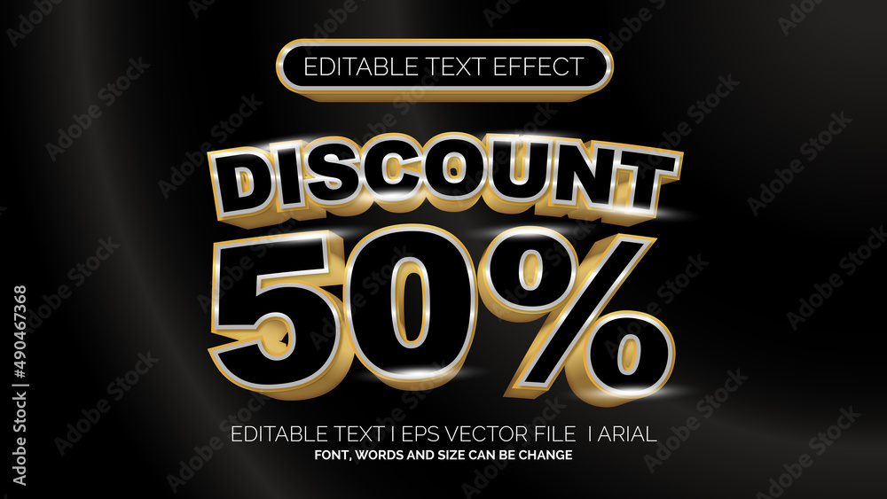 Fototapeta premium Editable Text Effect discount promo