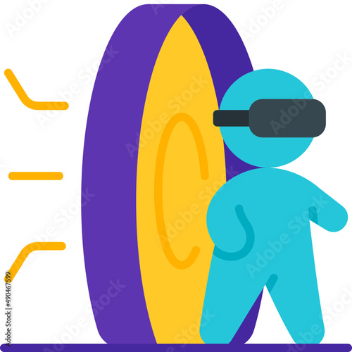 cyberspace flat icon