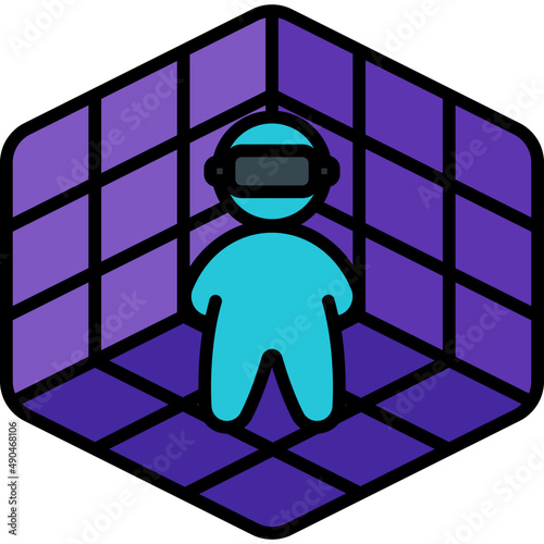space filled outline icon