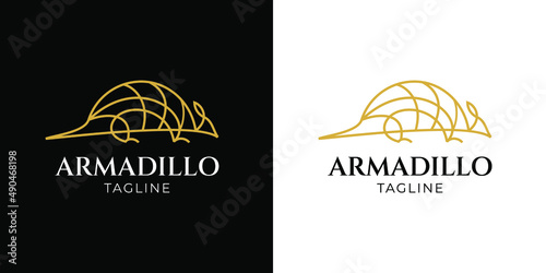 Armadillo Logo Simple Monoline Style
