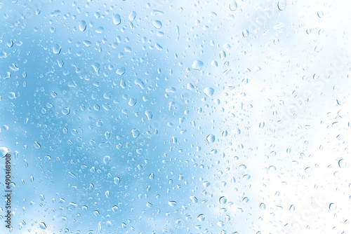 Water drops on glass, rain drop