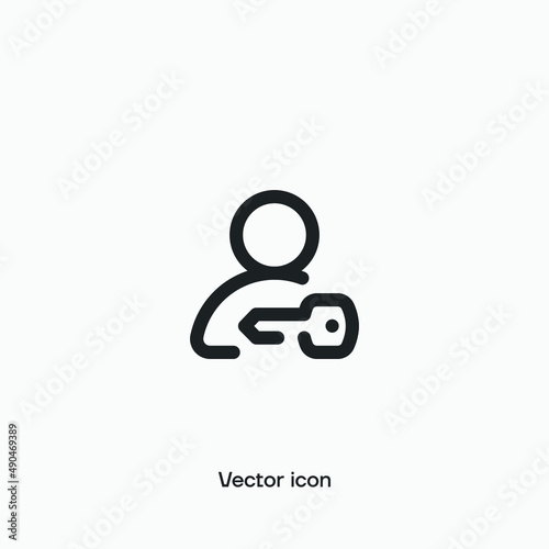 Login, User, Password vector icon. Premium quality.