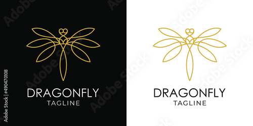 Dragonfly Logo Luxury Monoline Style