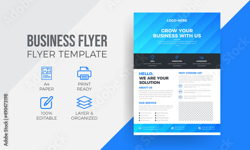 Corporate creative gradient colour business flyer template design set, abstract business flyer, vector template design or business poster template design