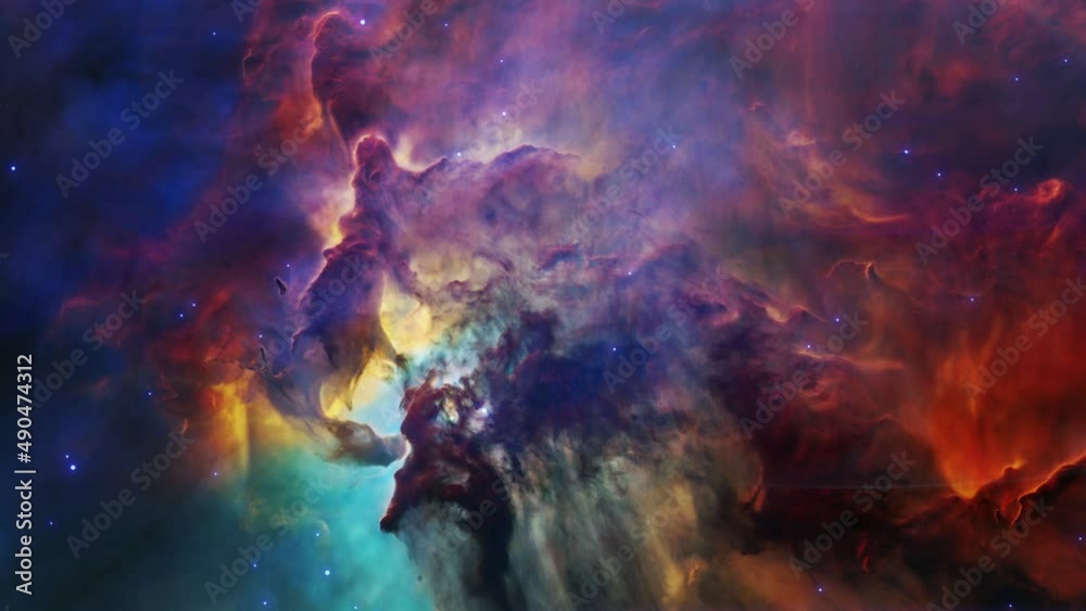 Simulation of the expansion and motion of the star LAGOON NEBULA . image taken by the Hubble telescope Elements of this image provided by NASA. Simulation of the expansion and motion of the star LAGOON NEBULA . image taken by the Hubble telescope Elements of this image provided by NASA.
