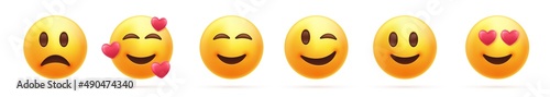 Set Icon Smile Emoji. photo