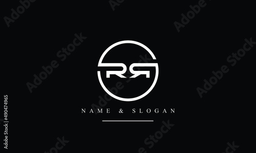 RR, R abstract letters logo monogram