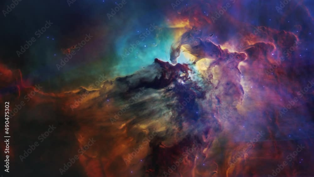 Simulation of the expansion and motion of the star LAGOON NEBULA . image taken by the Hubble telescope Elements of this image provided by NASA. Simulation of the expansion and motion of the star LAGOON NEBULA . image taken by the Hubble telescope Elements of this image provided by NASA.