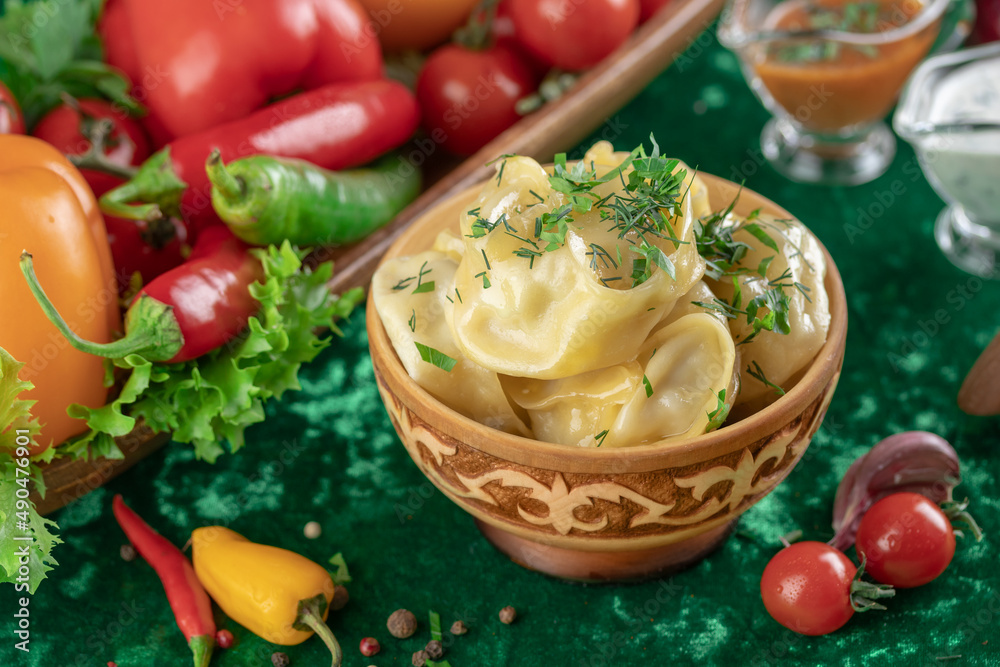 Oriental national traditional dumplings 