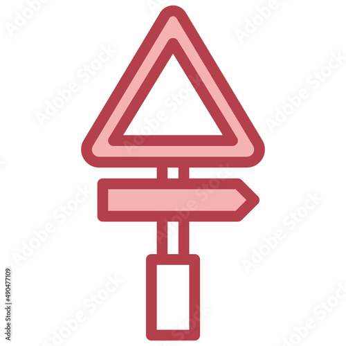 STREET SIGN red line icon,linear,outline,graphic,illustration
