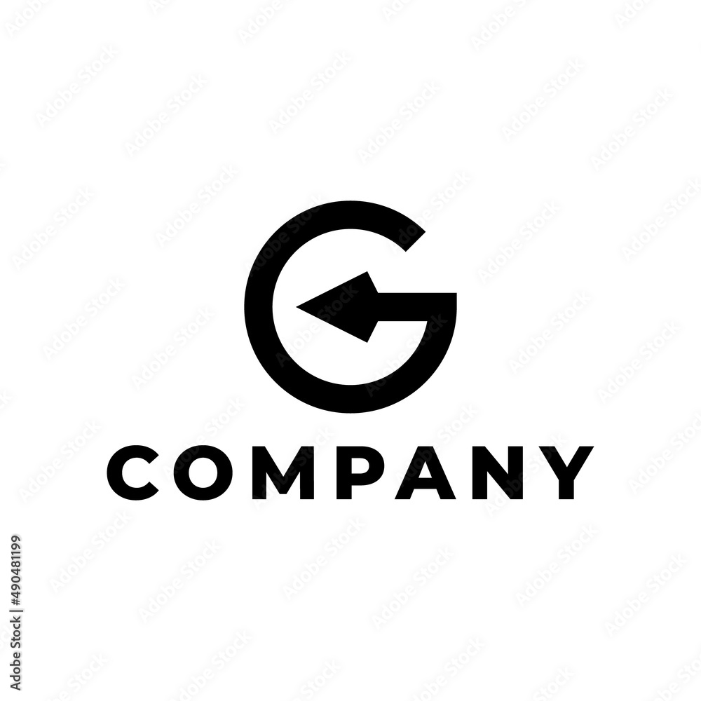 letter G with arrow logo design letter G with arrow logo design