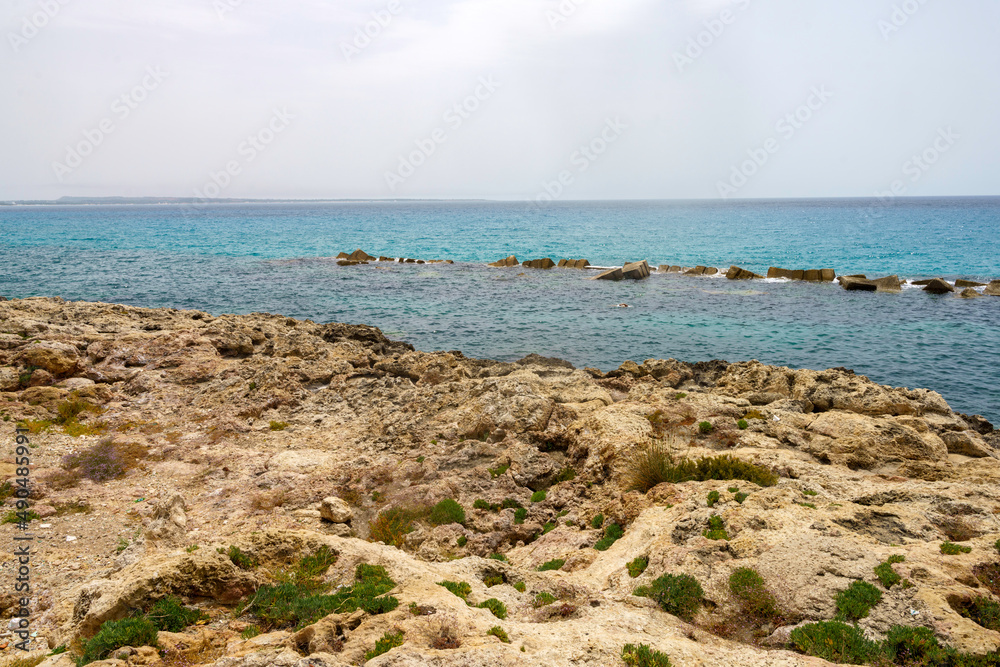 Coast of Salento at Gallipoli, Apulia, Italy