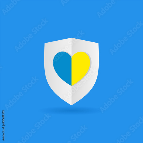 Free Download shield ukraine heart shapes, shield sign - GFXLoad