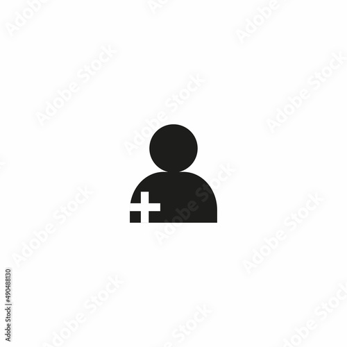 User Icon in trendy flat style isolated on grey background. User silhouette symbol for your web site design, logo, app, UI. Vector illustration,