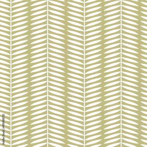 Botanical vector seamless pattern. Simple scandinavian floral design. Vertical stripes with leaves, nature inspired pastel toned print for fabric, wallpaper, wrapping paper and stationery