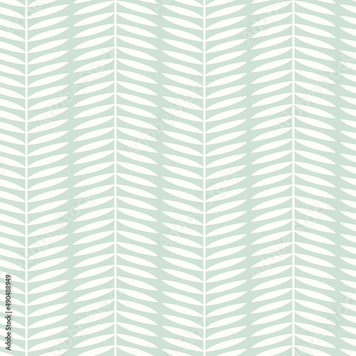 Botanical vector seamless pattern. Simple scandinavian floral design. Vertical stripes with leaves, nature inspired pastel toned print for fabric, wallpaper, wrapping paper and stationery