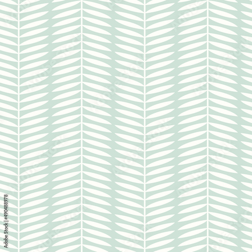 Botanical vector seamless pattern. Simple scandinavian floral design. Vertical stripes with leaves, nature inspired pastel toned print for fabric, wallpaper, wrapping paper and stationery
