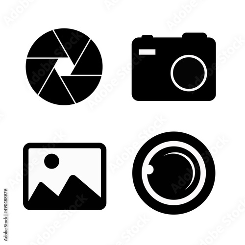 foto camera vector icon set. High quality black style vector icons