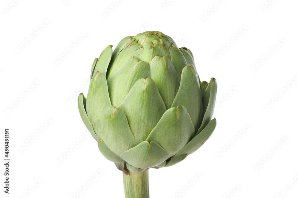 Fototapeta premium Fresh raw artichoke isolated on white background