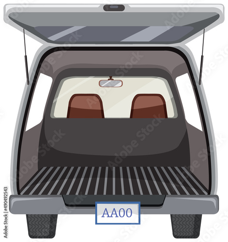 A car boot on white background