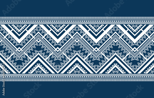 Abstract ethnic pattern traditional. Geometric pattern in tribal. Border decoration. Design for background, wallpaper, vector illustration, textile, fabric, clothing, batik, carpet, embroidery.