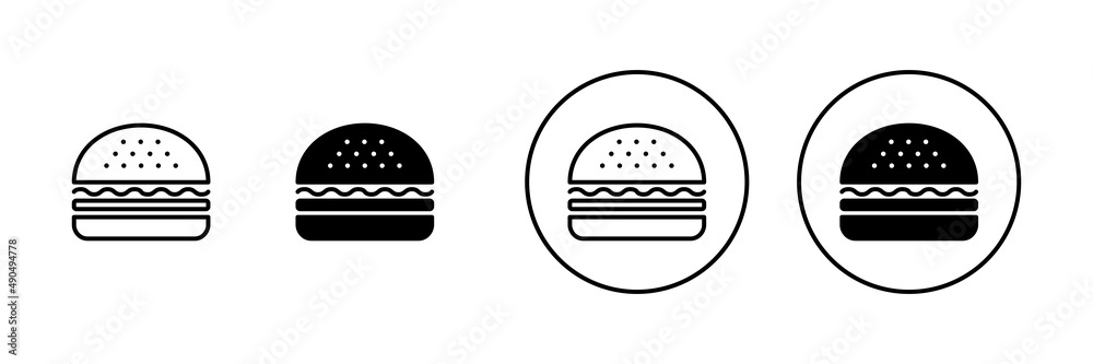 Burger icons set. burger sign and symbol. hamburger Burger icons set. burger sign and symbol. hamburger