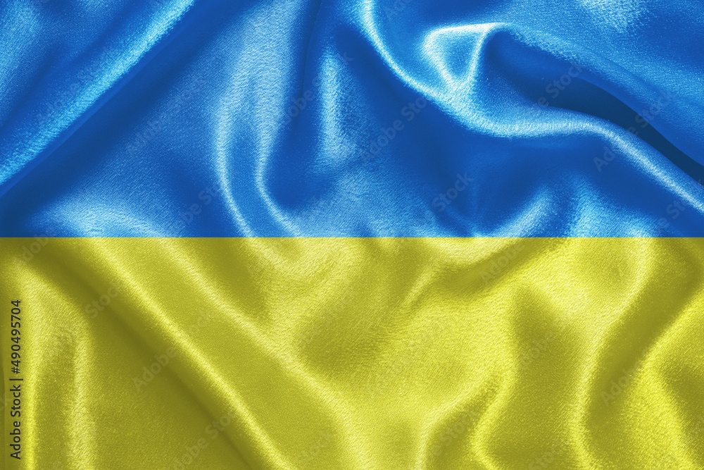 Yellow and blue flag of Ukraine. National symbol of the state of Ukraine Yellow and blue flag of Ukraine. National symbol of the state of Ukraine