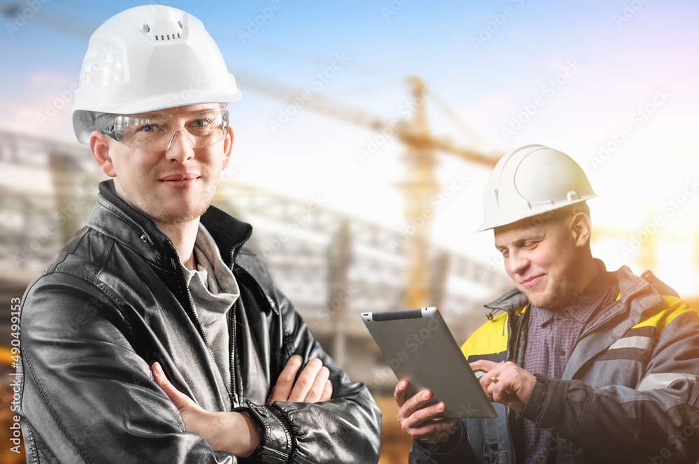 civil engineer at the construction site