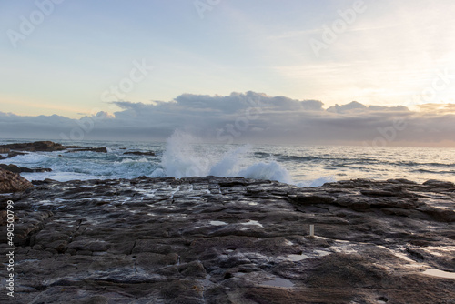 Seascape view of the south coast in South Africa