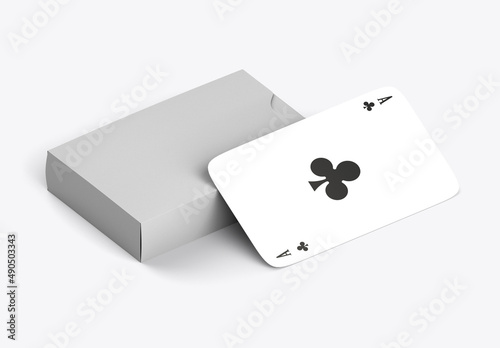 Box with Poker Cards . 3D render