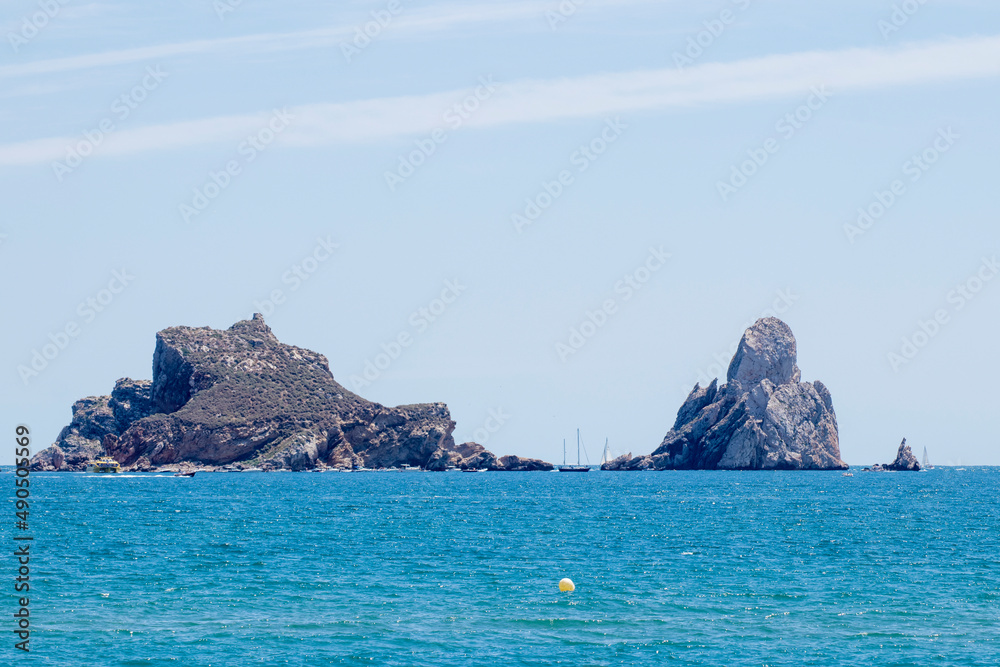 medas islands on the costa brav a sunny summer day