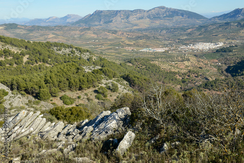 The village of Yunquera from Mirador del guarda forestal viewpoint on Andalusia, Spain photo