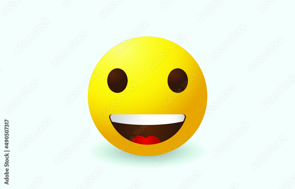Fototapeta premium happy smiley face emoji