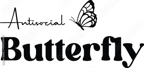 Antisocial Butterfly SVG	