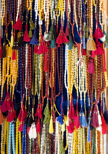 Colorful prayer beads