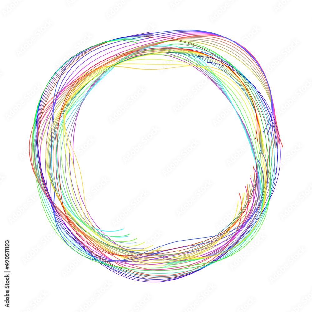 Colorful Rainbows Wave Lines Pattern Circle Frame Abstract Background. Isolated. Vector Colorful Rainbows Wave Lines Pattern Circle Frame Abstract Background. Isolated. Vector