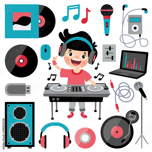Set Of Various Dj Elements