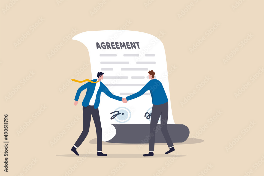 Business deal, agreement or collaboration document, contract or success negotiation, executive handshaking concept, businessman partner people shaking hand after signing business agreement document. Business deal, agreement or collaboration document, contract or success negotiation, executive handshaking concept, businessman partner people shaking hand after signing business agreement document.