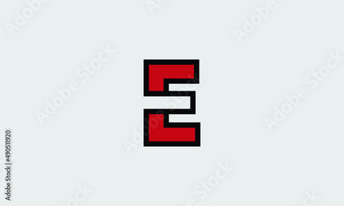 Bold letter E creative design with colors inside it. © rzrstudio