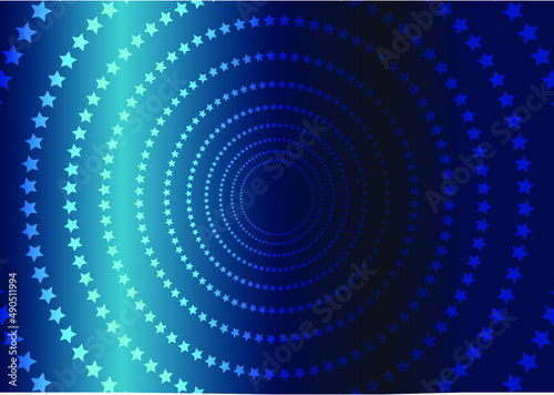 elegant blue background with circles of stars