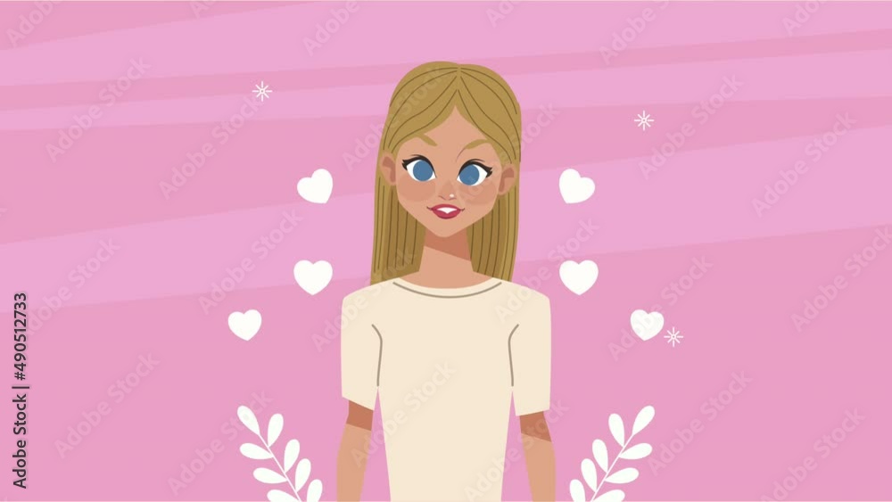 happy womens day animation with blond lady happy womens day animation with blond lady
