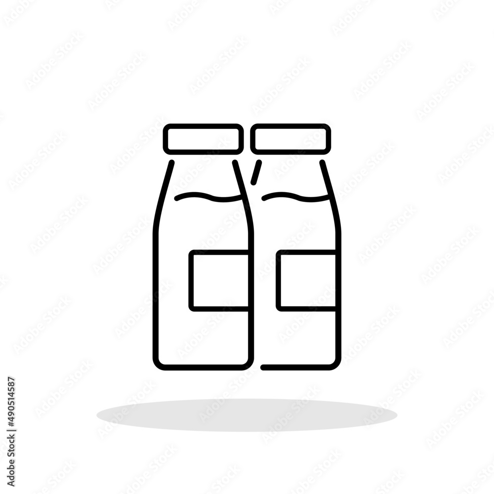Dairy icon in flat style. Bottle of milk symbol for your web site design, logo, app, UI Vector EPS 10. Dairy icon in flat style. Bottle of milk symbol for your web site design, logo, app, UI Vector EPS 10.