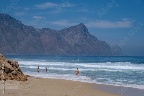 Kogelbay beach Western Cape South Africa, Kogelbay Rugged Coast Line with spectacular mountains. Garden route photo