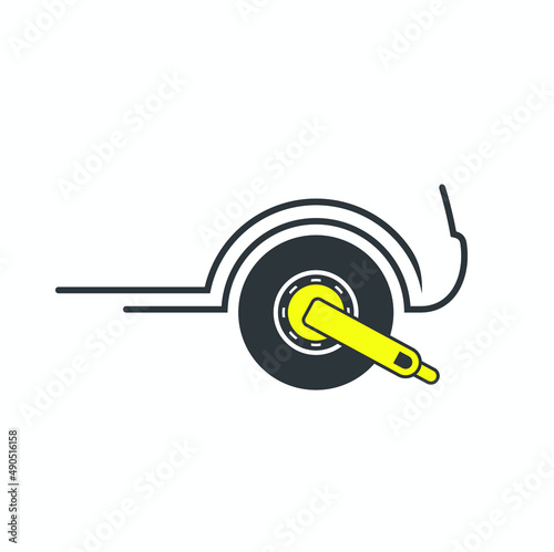 wheel lock adjustable illustration, vector art.